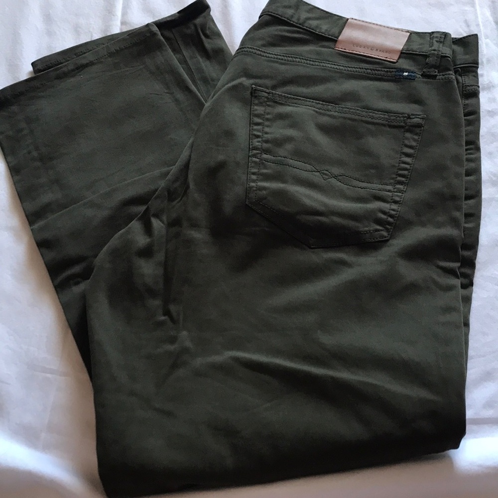 LUCKY BRAND men’s dark green chino
